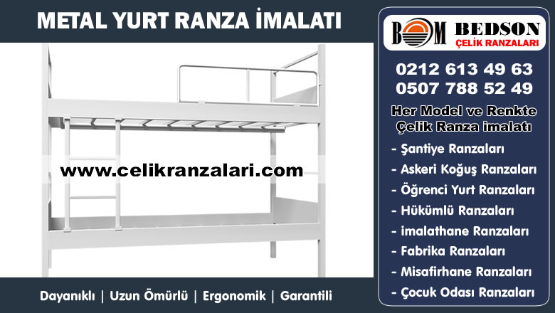 İkili Yurt Ranzaları Merdivenli Üretilmektedir